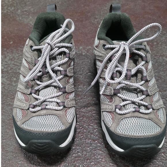 Merrell Women Moab 3 J035888 sz 7.5 W wide tan brown Hiking Shoe Sneaker Vibram - Picture 2 of 11